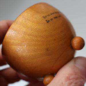 Antique 19th Century MAUCHLINE Ware Rare Pin Cushion (with applied feet)