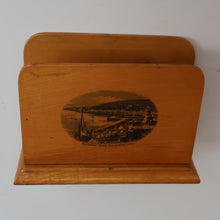 Load image into Gallery viewer, Antique 19th Century Victorian MAUCHLINE Large Table Standing Letter Rack. ROTHESAY FROM CHAPEL HILL
