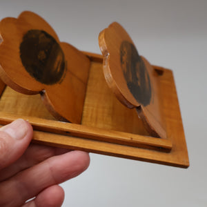 Antique 19th Century Victorian MAUCHLINE Ware Rarer Wall Mounting Letter Rack. Comrie and Strathearn Images