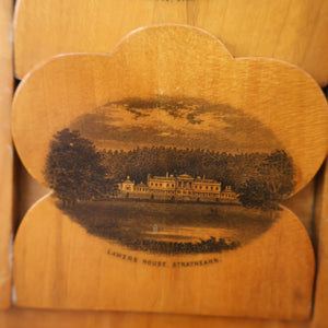 Antique 19th Century Victorian MAUCHLINE Ware Rarer Wall Mounting Letter Rack. Comrie and Strathearn Images