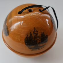 Load image into Gallery viewer, Antique 19th Century MAUCHLINE Ware String Box or Ball (with applied feet). ROBERT BURNS Interest
