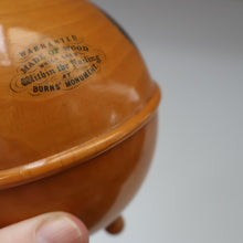 Load image into Gallery viewer, Antique 19th Century MAUCHLINE Ware String Box or Ball (with applied feet). ROBERT BURNS Interest
