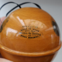 Load image into Gallery viewer, Antique 19th Century MAUCHLINE Ware String Box or Ball (with applied feet). ROBERT BURNS Interest
