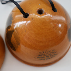 Antique 19th Century MAUCHLINE Ware String Box or Ball (with applied feet). ROBERT BURNS Interest