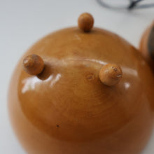 Load image into Gallery viewer, Antique 19th Century MAUCHLINE Ware String Box or Ball (with applied feet). ROBERT BURNS Interest
