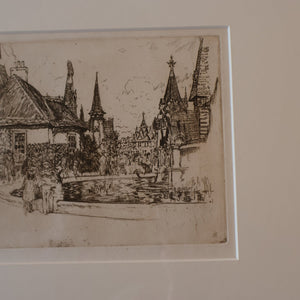 SCOTTISH ART. Sir Muirhead Bone (1876 - 1953). Glasgow International Exhibition 1901. Ireland and Russia. Signed in the plate