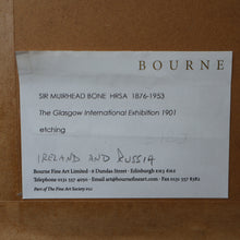 Load image into Gallery viewer, SCOTTISH ART. Sir Muirhead Bone (1876 - 1953). Glasgow International Exhibition 1901. Ireland and Russia. Signed in the plate
