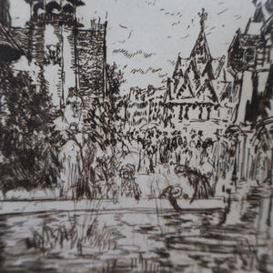 SCOTTISH ART. Sir Muirhead Bone (1876 - 1953). Glasgow International Exhibition 1901. Ireland and Russia. Signed in the plate