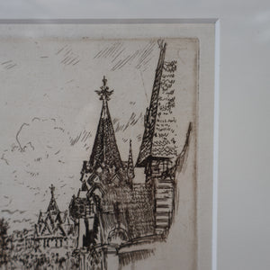 SCOTTISH ART. Sir Muirhead Bone (1876 - 1953). Glasgow International Exhibition 1901. Ireland and Russia. Signed in the plate