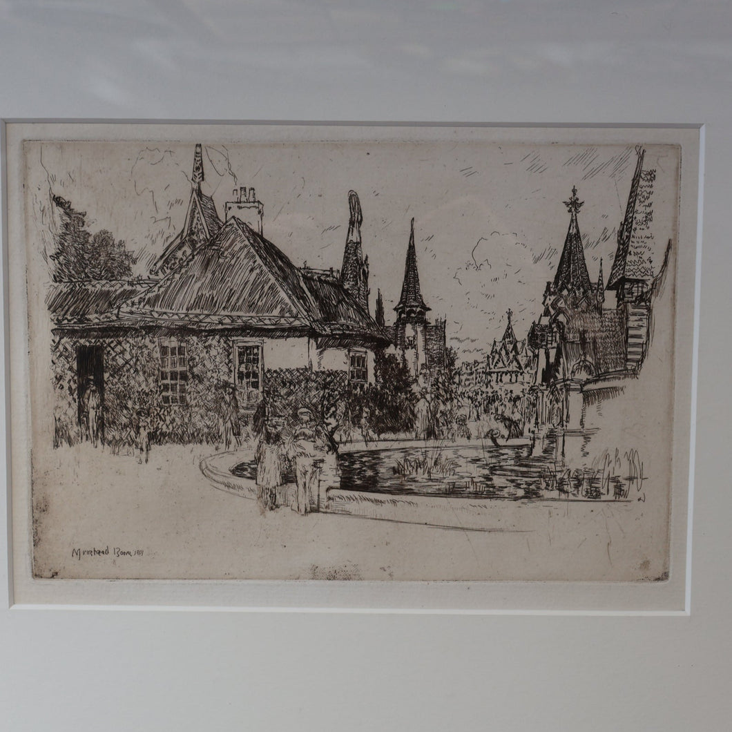 SCOTTISH ART. Sir Muirhead Bone (1876 - 1953). Glasgow International Exhibition 1901. Ireland and Russia. Signed in the plate