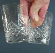 Load image into Gallery viewer, Vintage Edinburgh Crystal Pair of Large Old Fashioned Tumblers. Height: 3 1/2 inches
