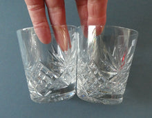 Load image into Gallery viewer, Vintage Edinburgh Crystal Pair of Large Old Fashioned Tumblers. Height: 3 1/2 inches
