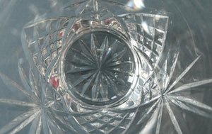 Vintage Edinburgh Crystal Pair of Large Old Fashioned Tumblers. Height: 3 1/2 inches