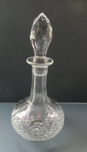 EDINBURGH CRYSTAL. Vintage 1950s Genie Bottle Shape Whisky Decanter 12 inches