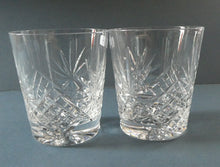 Load image into Gallery viewer, Vintage Edinburgh Crystal Pair of Large Old Fashioned Tumblers. Height: 3 1/2 inches
