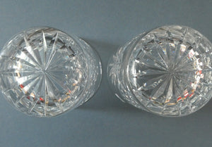 Vintage Edinburgh Crystal Pair of Large Old Fashioned Tumblers. Height: 3 1/2 inches