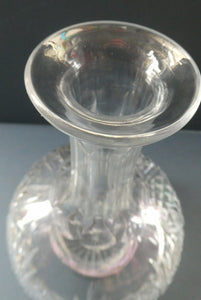 EDINBURGH CRYSTAL. Vintage 1950s Genie Bottle Shape Whisky Decanter 12 inches