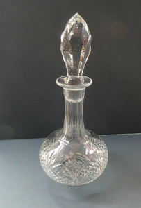 EDINBURGH CRYSTAL. Vintage 1950s Genie Bottle Shape Whisky Decanter 12 inches