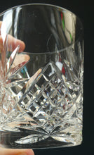 Load image into Gallery viewer, Vintage Edinburgh Crystal THREE Large Old Fashioned Tumblers. Height: 3 1/2 inches
