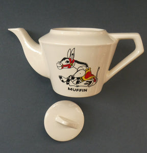 Vintage 1940s / Early 1950s MUFFIN THE MULE Chad Valley Nursery Miniature Teaset