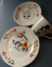 Load image into Gallery viewer, Vintage 1940s / Early 1950s MUFFIN THE MULE Chad Valley Nursery Miniature Teaset
