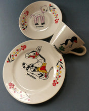 Load image into Gallery viewer, Vintage 1940s / Early 1950s MUFFIN THE MULE Chad Valley Nursery Miniature Teaset
