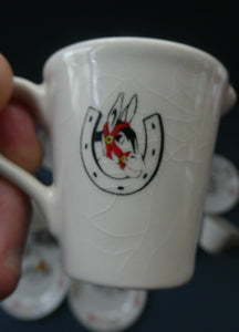 Vintage 1940s / Early 1950s MUFFIN THE MULE Chad Valley Nursery Miniature Teaset