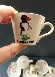 Vintage 1940s / Early 1950s MUFFIN THE MULE Chad Valley Nursery Miniature Teaset
