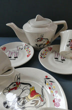 Load image into Gallery viewer, Vintage 1940s / Early 1950s MUFFIN THE MULE Chad Valley Nursery Miniature Teaset
