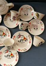 Load image into Gallery viewer, Vintage 1940s / Early 1950s MUFFIN THE MULE Chad Valley Nursery Miniature Teaset
