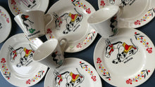 Load image into Gallery viewer, Vintage 1940s / Early 1950s MUFFIN THE MULE Chad Valley Nursery Miniature Teaset
