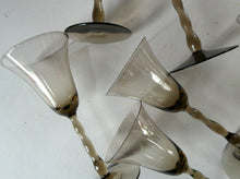 Load image into Gallery viewer, Set of Six Old Hand Blown Liqueur Glass. Possibly Powell for Whitefriars
