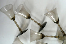 Load image into Gallery viewer, Set of Six Old Hand Blown Liqueur Glass. Possibly Powell for Whitefriars
