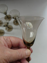 Load image into Gallery viewer, Set of Six Old Hand Blown Liqueur Glass. Possibly Powell for Whitefriars
