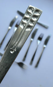 Vintage 1970s Stainless Steel SPANISH Cutlery by Ribera. Five Small Forks and Knives 