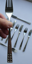 Load image into Gallery viewer, Vintage 1970s Stainless Steel SPANISH Cutlery by Ribera. Six Large Forks and Knifes
