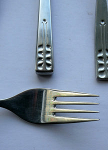 Vintage 1970s Stainless Steel SPANISH Cutlery by Ribera. Five Small Forks and Knives 
