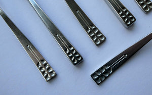 Vintage 1970s Stainless Steel SPANISH Cutlery by Ribera. Six Large Forks and Knives