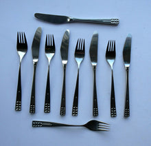 Load image into Gallery viewer, Vintage 1970s Stainless Steel SPANISH Cutlery by Ribera. Six Large Forks and Knifes
