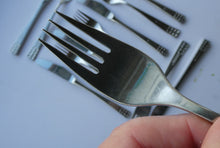 Load image into Gallery viewer, Vintage 1970s Stainless Steel SPANISH Cutlery by Ribera. Six Large Forks and Knives
