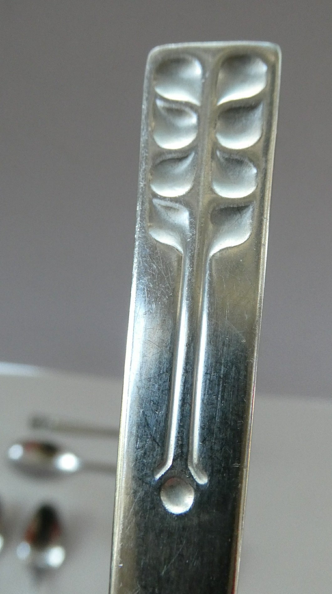 Vintage 1970s Stainless Steel SPANISH Cutlery by Ribera. Eight Dessert Spoons and One Large Serving Spoon Media 1 of 12