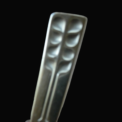 Vintage 1970s Stainless Steel SPANISH Cutlery by Ribera. Eight Dessert Spoons and One Large Serving Spoon Media 1 of 12