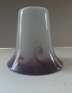 Scottlsh Vase. 1950s Trumpet Shape Vase. VASART GLASS Signed