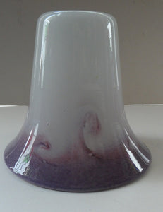 Scottlsh Vase. 1950s Trumpet Shape Vase. VASART GLASS Signed