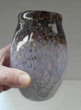 Load image into Gallery viewer, 1930s Monart Glass Vase with Gold Aventurine Flakes
