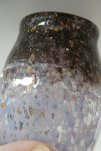 1930s Monart Glass Vase with Gold Aventurine Flakes