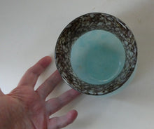 Load image into Gallery viewer, Blue 1930s Monart Glass Vase with Gold Aventurine
