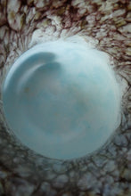 Load image into Gallery viewer, Blue 1930s Monart Glass Vase lue with Gold Aventurine
