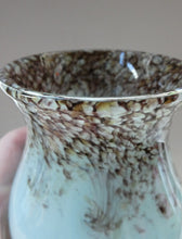 Load image into Gallery viewer, Blue 1930s Monart Glass Vase with Gold Aventurine
