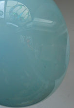 Load image into Gallery viewer, Blue 1930s Monart Glass Vase lue with Gold Aventurine
